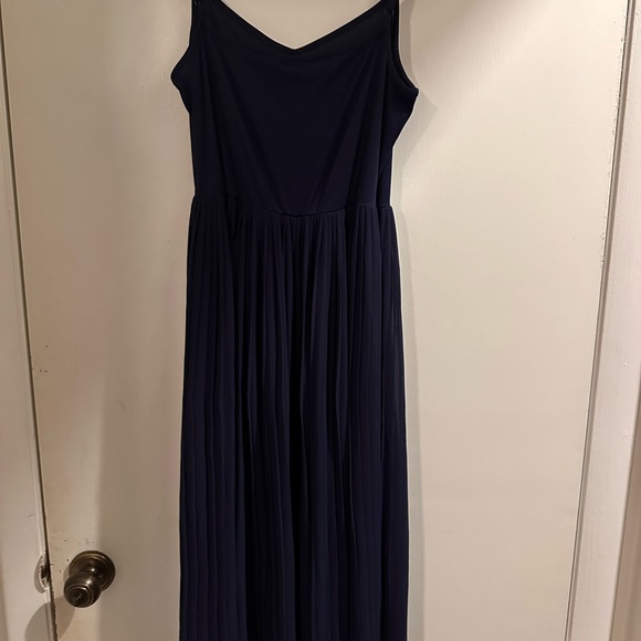 H&M maxi dress navy with lace cover - Picture 3 of 8